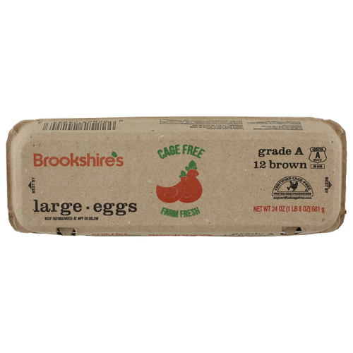 Brookshire's Cage Free Large Brown Eggs - 2 Ounce - 12 Count