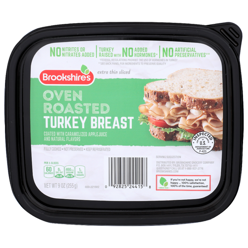 Brookshire's Extra Thin Sliced Oven Roasted Turkey Breast - 9 Ounce