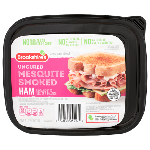 Brookshire's Uncured Mesquite Smoked Ham - 9 Ounce