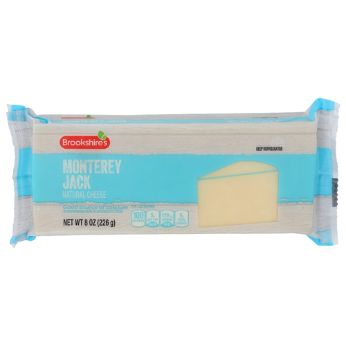Brookshire's Natural Cheese Monterey Jack - 8 Ounce