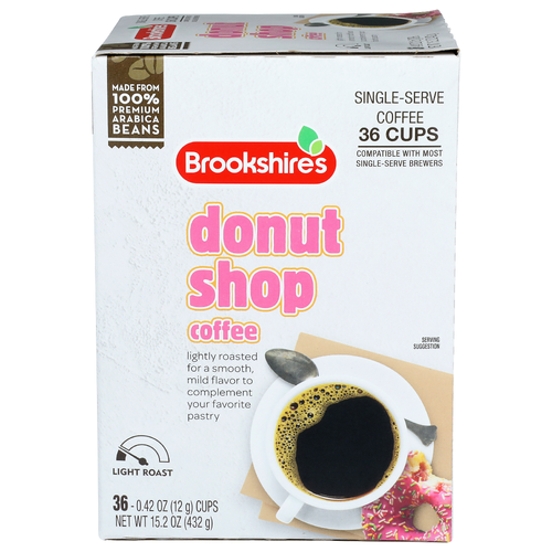 Brookshire's Light Roast Donut Shop Coffee - 0.422 Ounce - 36 Count
