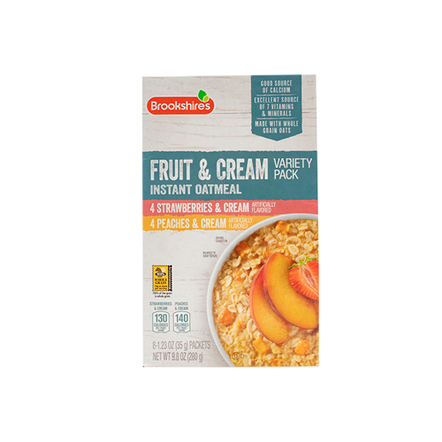 Brookshire's Fruit & Cream Instant Oatmeal Variety Pack - 8 Count