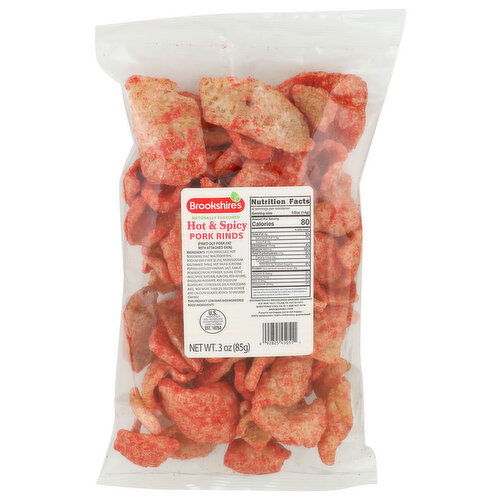 Brookshire's Hot & Spicy Pork Rinds - 3 Ounce