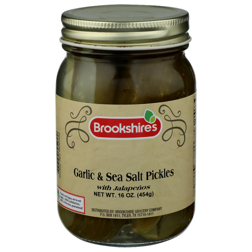 BROOKSHIRE'S Brk Pickles Garlic Sea Salt - 16 Ounce