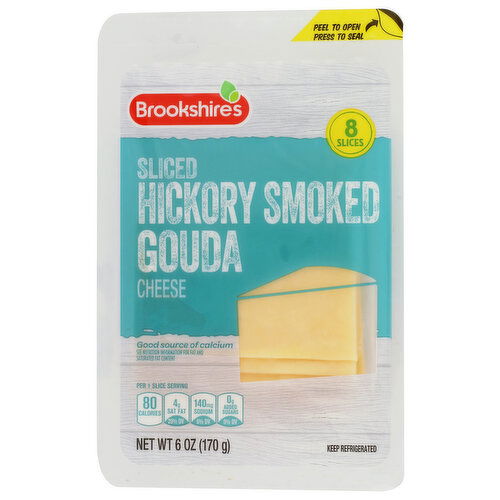 Brookshire's Sliced Hickory Smoked Gouda Cheese - 0.75 Ounce - 8 Count