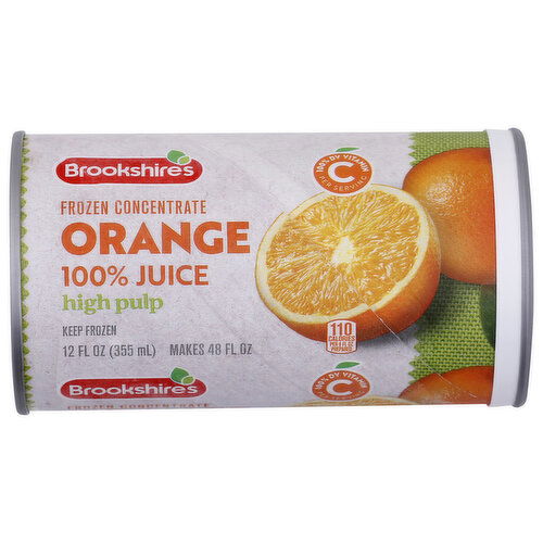 Brookshire's High Pulp 100% Orange Juice Concentrate - 12 Fluid Ounce
