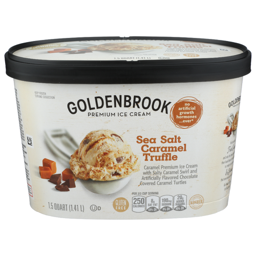 Goldenbrook Sea Salt Caramel Truffle Premium Ice Cream - 1.5 Quart