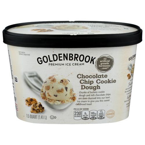 Goldenbrook Chocolate Chip Cookie Dough Premium Ice Cream - 1.5 Quart