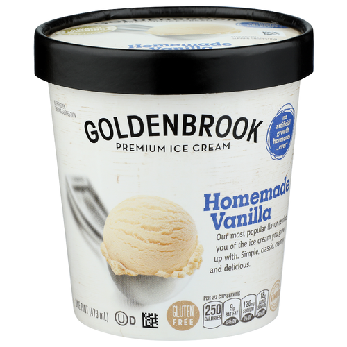 Goldenbrook Homemade Vanilla Premium Ice Cream - 1 Pint