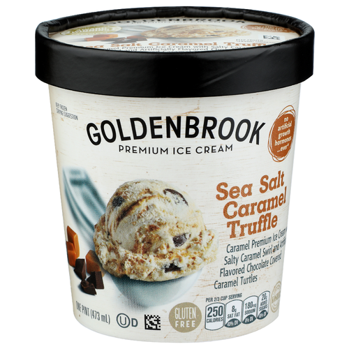 Goldenbrook Sea Salt Caramel Truffle Premium Ice Cream - 1 Pint