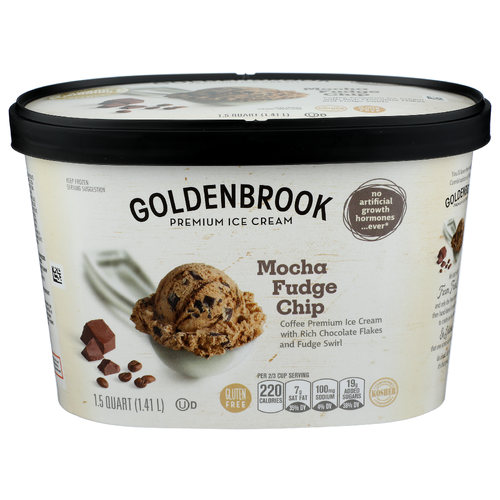 Goldenbrook Mocha Fudge Chip Premium Ice Cream - 1.5 Quart