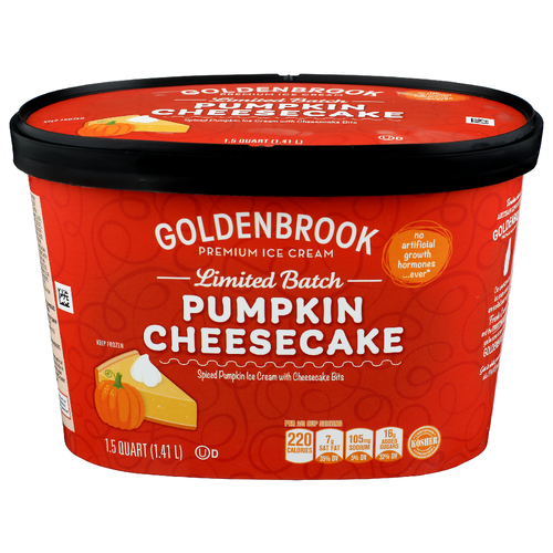 Goldenbrook Pumpkin Cheesecake Premium Ice Cream - 1.5 Quart