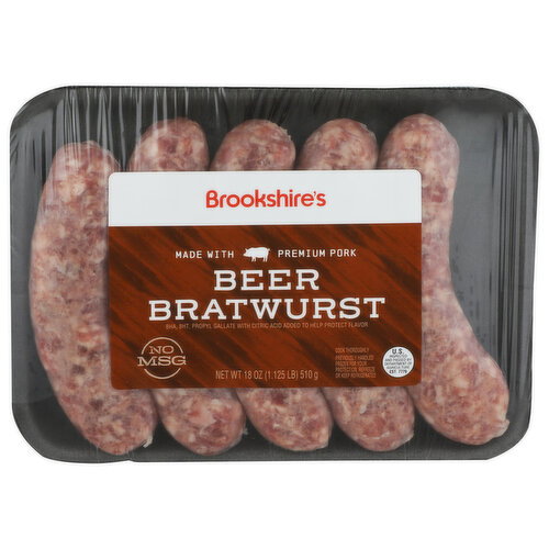 BROOKSHIRE's Gluten Free Beer Bratwurst - 18 Ounce Image 1 of 4