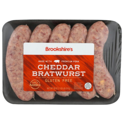 BROOKSHIRE's Gluten Free Cheddar Bratwurst - 18 Ounce Image 1 of 4