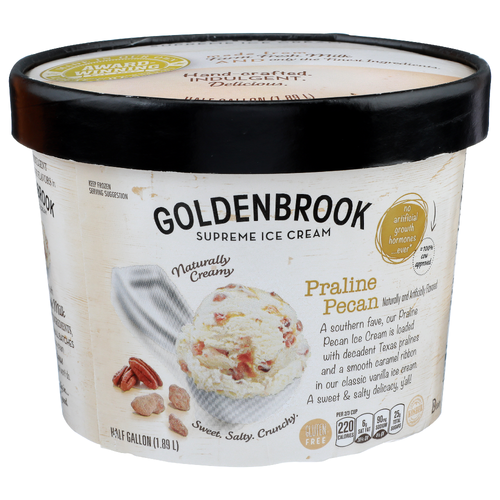 Goldenbrook Supreme Ice Cream Praline Pecan - Half Gallon