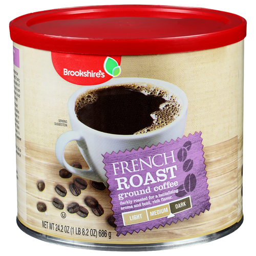 Brookshire's Medium Dark French Roast Ground Coffee - 24.2 Ounce