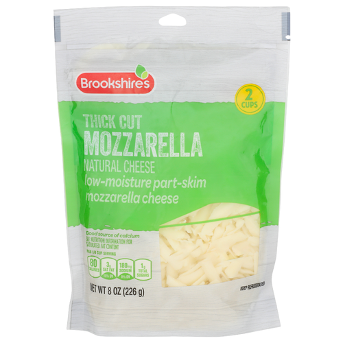 Brookshire's Mozzarella Natural Cheese Thick Cut - 8 Ounce
