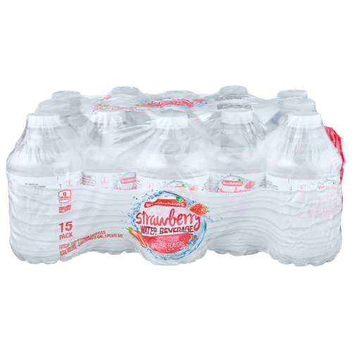 Brookshire's Water Beverage Strawberry - 10 Ounce - 15 Count