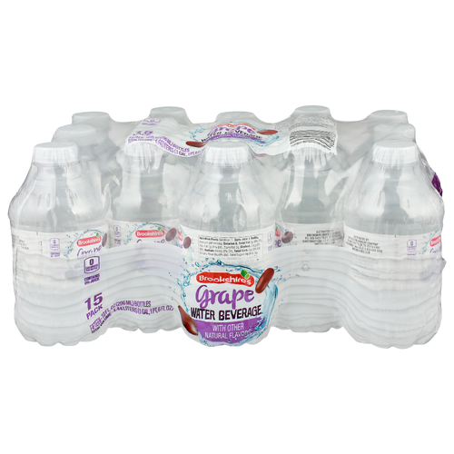 Brookshire's Water Beverage Grape - 10 Fluid Ounce - 15 Count