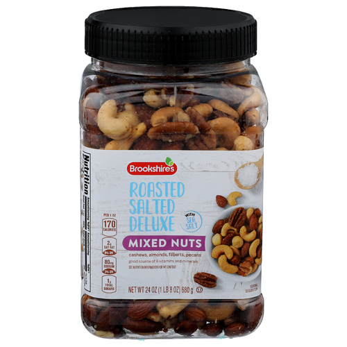 Brookshire's Roasted Salted Deluxe Mixed Nuts - 24 Ounce