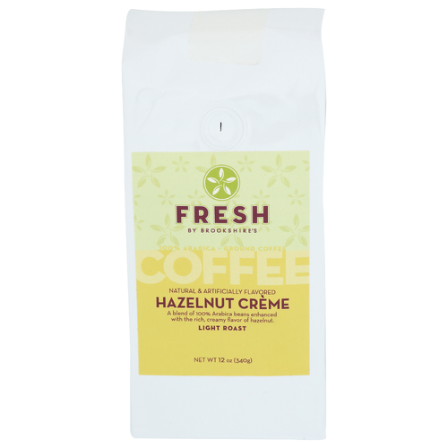 Brookshire's Hazelnut Creme Light Roast Fresh By Ground Coffee - 12 Ounce