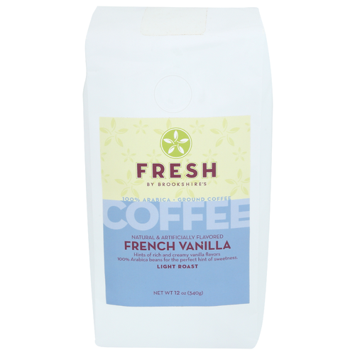 Brookshire's French Vanilla Light Roast Fresh By Ground Coffee - 12 Ounce