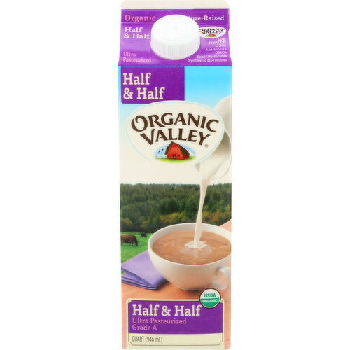 Organic Valley Half and Half - 1 Quart
