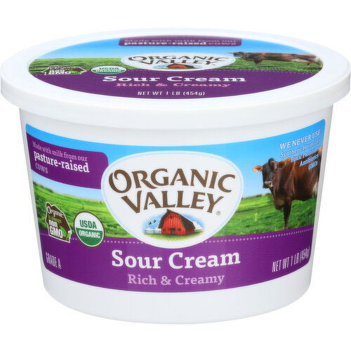 ORGANIC VALLEY Sour Cream Rich & Creamy - 1 Pound