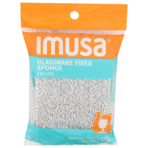 Imusa Crystal Glassware Fiber Sponge - 1 Each