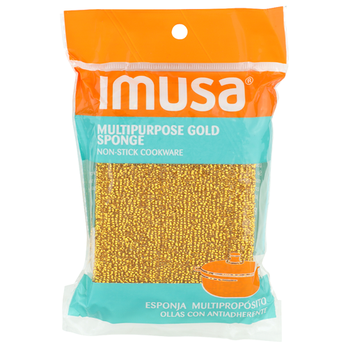 Imusa Non-Stick Cookware Multipurpose Gold Sponge - 1 Each