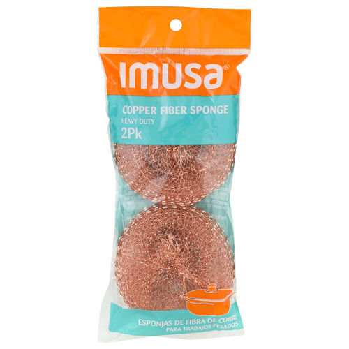 Imusa Heavy Duty Copper Fiber Sponge - 2 Count