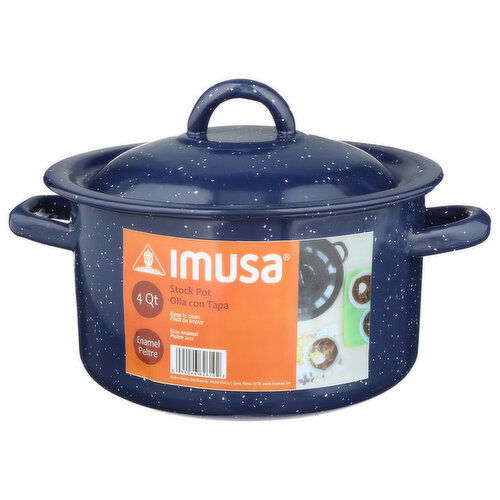 Imusa Blue Enamel Stock Pot - 1 Each