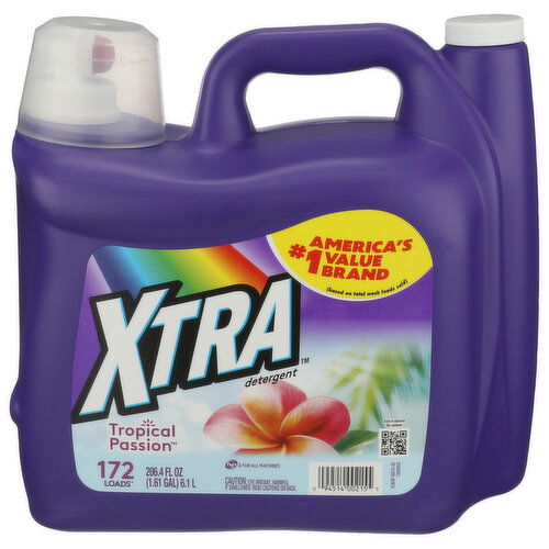 Xtra Liquid Laundry Detergent Tropical Passion - 206.4 Fluid Ounce Image 1 of 3