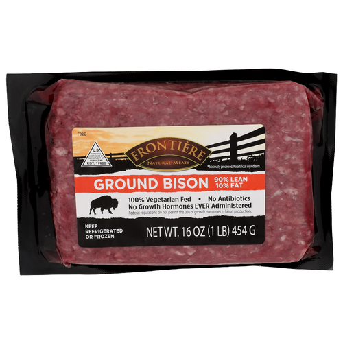 Frontiere Natural Meats 90% Lean 10% Fat Ground Bison - 16 Ounce