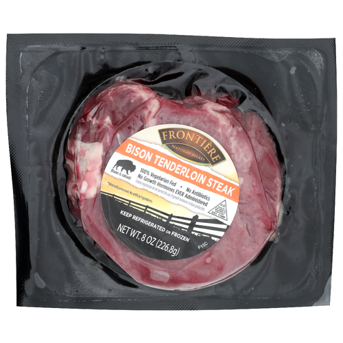 Frontiere Natural Meats Bison Tenderloin Steak - 8 Ounce
