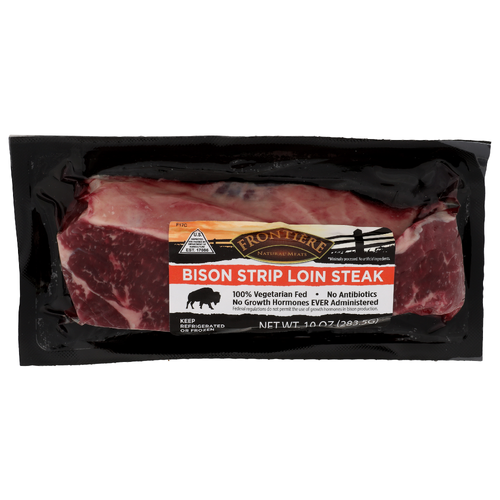 Frontiere Natural Meats Bison Strip Loin Steak - 10 Ounce