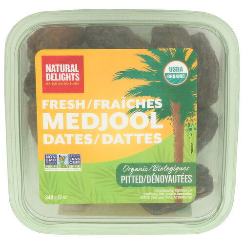 BARD VALLEY NATURAL DELIGHTS Sweet Spices Caramel Honey Like Flavor Pitted Medjool Dates No Seed X 24 Organic - 340 Gram