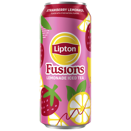 Lipton Fusions Iced Tea Strawberry Lemonade - 16 Fluid Ounce