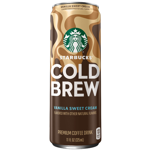 Starbucks Cold Brew Premium Coffee Drink Vanilla Sweet Cream - 11 Fluid Ounce