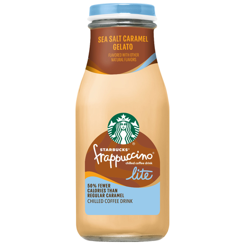 Starbucks Frappuccino Chilled Coffee Drink Lite Sea Salt Caramel Gelato - 9.5 Fluid Ounce