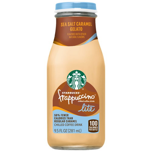 Starbucks Frappuccino Chilled Coffee Drink Lite Sea Salt Caramel Gelato - 9.5 Fluid Ounce