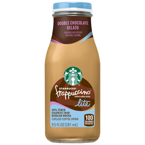 Starbucks Frappuccino Chilled Coffee Drink Lite Double Chocolate Gelato - 9.5 Fluid Ounce