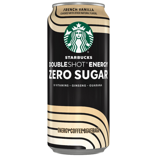 Starbucks Doubleshot Zero Sugar Energy Coffee Beverage French Vanilla - 15 Fluid Ounce