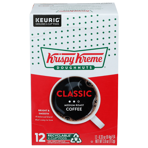 Krispy Kreme Doughnuts Medium Roast Classic Coffee - 0.242 Ounce - 12 Count Image 1 of 3