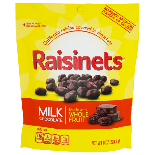 Rainsinets Milk Chocolate California Raisins Covered In - 8 Ounce