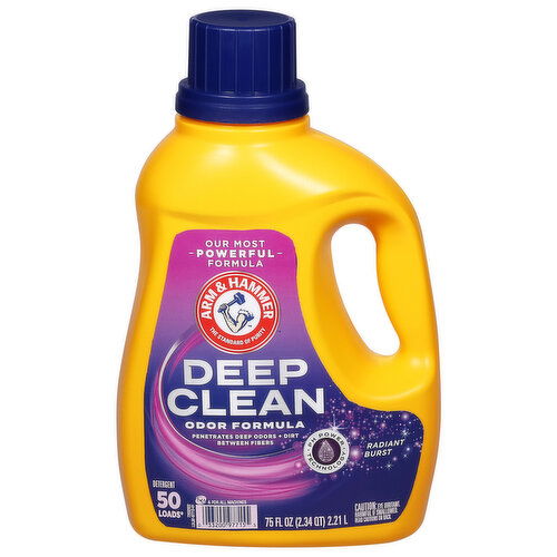 Arm & Hammer Detergent, Radiant Burst, Deep Clean - 75 Fluid Ounce