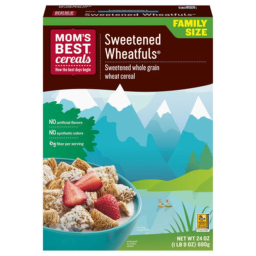 Mom's Best Cereal, Sweetened Wheatfuls, Family Size