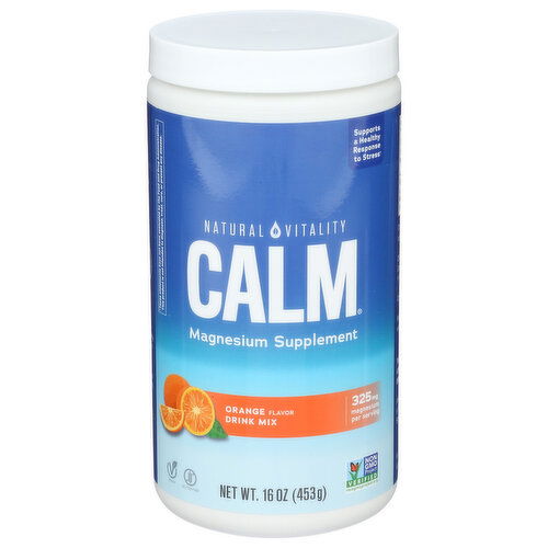 Natural Vitality Orange Powder Calm Magnesium - 16 Ounce