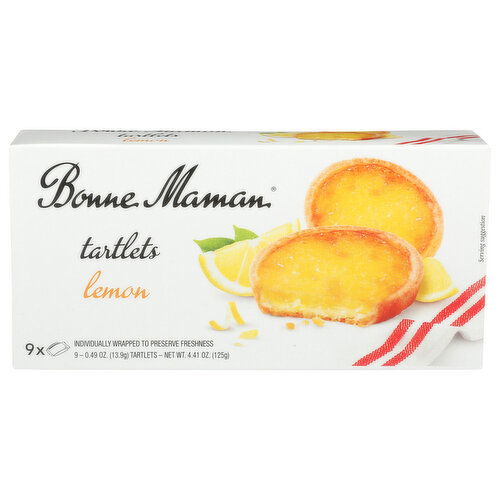 Bonne Maman Lemon Individually Wrapped Tartlets - 0.49 Ounce - 9 Count