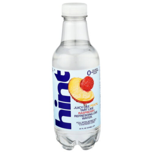 Hint Peach Raspberry Water Infused With + Essences - 16 Fluid Ounce